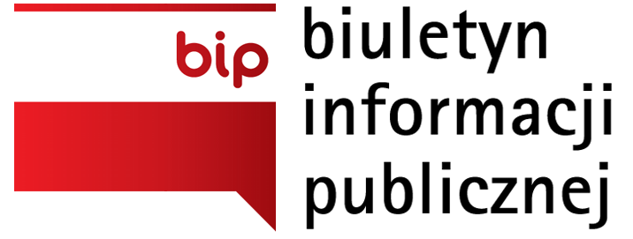 Baner przedstawia logo biuletynu informacji publicznej z rysunkim flagi biało-czerwonej, gdzie na białym tle istnieje napis czerwoną czcionką bip